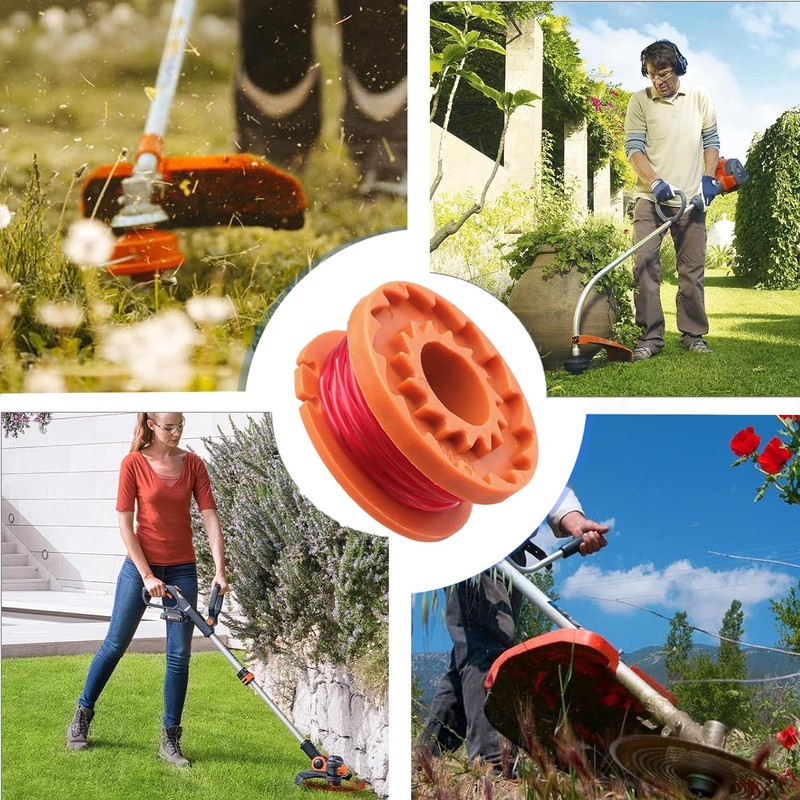 MOLHEM 6 PCS Strimmer Spool for Worx McGregor MCT2X1825 CLGT18LG/1