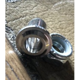 Unbranded Drum Air Vent Grommet CHROME 3/8”W X 9/16”L Screw vent- NICE! Fits DW Too!