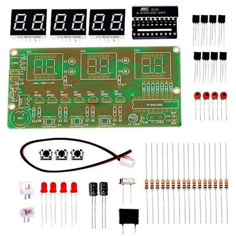 DUTTY DIY digital clock, LED electronic clock, DIY parts