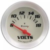 Equus Gauge 8000 Series Voltmeter 8-18 V 2 in. White