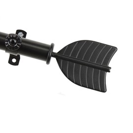 A&F Rod Décor - NEW Decorative Curtain Rod #26, 48-84 inch, black