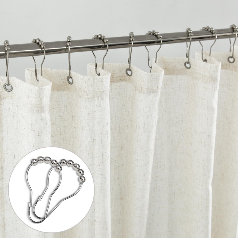 KOUFALL Extra Long Shower Curtains 84 Inch Length for Bathroom
