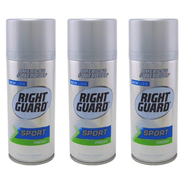 Right Guard Sport 8.5 Ounce Fresh Can Aerosol (251ml) (3 Pack)