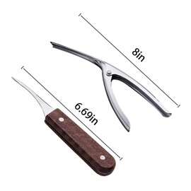 2Pcs Stainless Steel Shrimps Prawns Peeler Set prawn deveiner Tool prawn Peeler and deveiner Tool