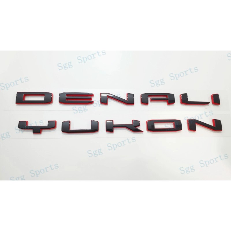 GMC 2pcs GMC 2021-2023 Yukon Yukon XL Black Red Rear