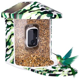 Luvan Bird Feeder with Camera, 1080 HD AI Identify Bird Species, Smart Solar-Powered Bird Feeder, Auto Capture Bird& Motion Detection for Watching, Camera Bird Feeders Present for Bird Lovers