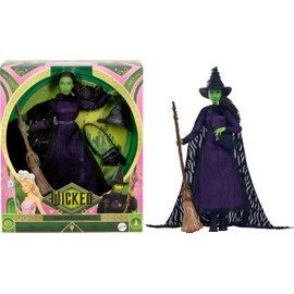 Mattel Universal Wicked Deluxe Elphaba Fashion Doll & Accessories, Movie-Inspired Look with Braided Hair & Posability