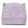 Pinokio Baby Girl Bonnet with Ears Beanie Hat, Purple Lilian