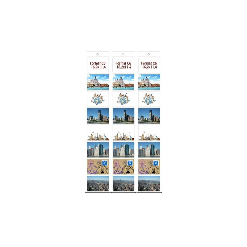 11,4 x 16,2 cm photos - Porte-photos/porte-cartes postales 8 vues