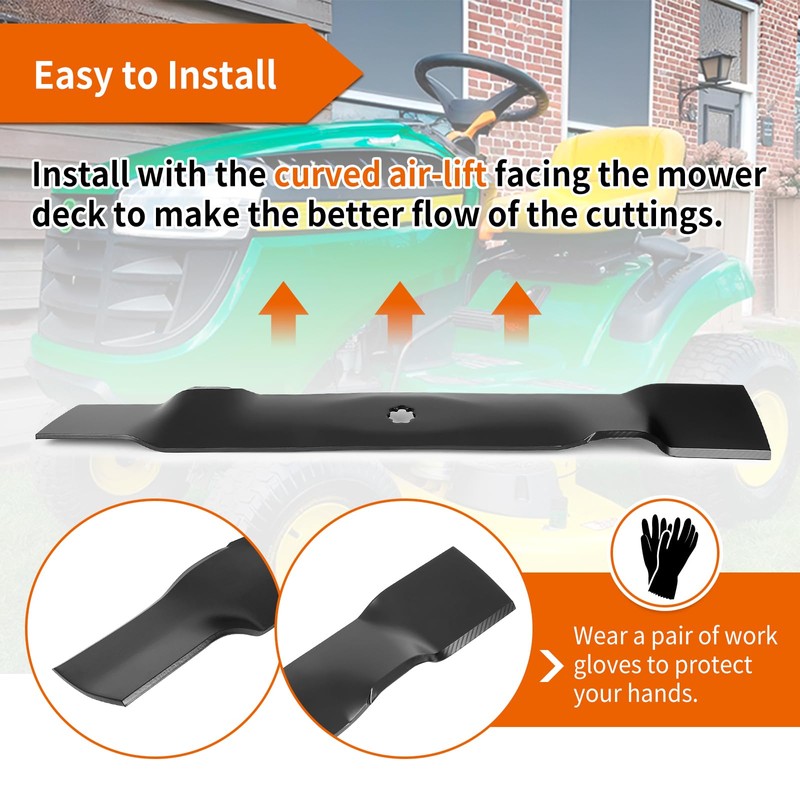 budrash GX22151 Mower Blades for John Dee re 42" Deck,