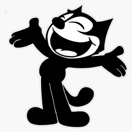 Felix The Cat 1 Waterproof Vinyl Window Bumper Sticker Decal 5"
