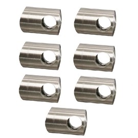 7 x Stainless Steel Cross Bar Holder Diameter Bar 12 mm Round Tube Diameter 42.4 mm V2A Truss Holder VA Stair Railing Stair Railing Balcony Railing Balcony Terrace (7Quer1242)