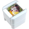 Iwasaki Industrial Lunch Box, Square, 2-Tier, 24.0 fl oz (680