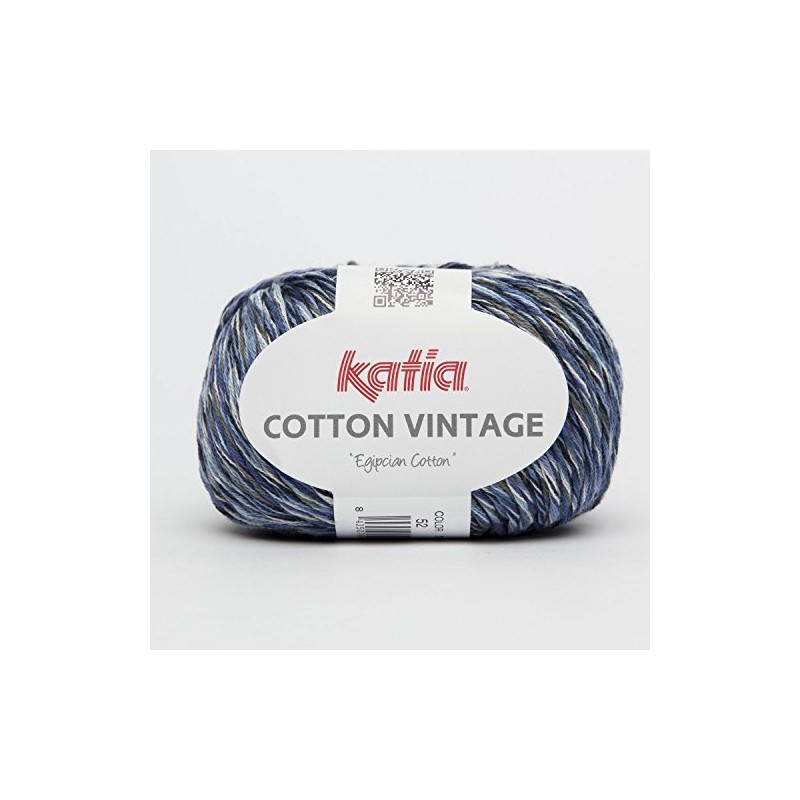 Cotton Vintage, Multicoloured Cotton Yarn in Jeans (52)