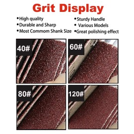 Rocaris 40 Pack Flap Wheel 1" x 1", 1/4" Mounted Shank Aluminum Oxide Grit# 60,80,120,24