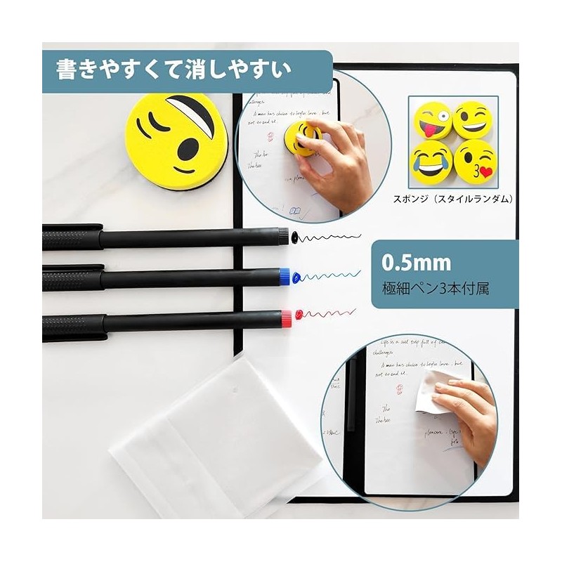ZiSyouMa Whiteboard A5 Notebook Portable Meeting Board Easy to Write