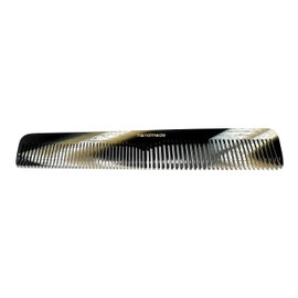 accuo Comb Sawn Handmade 17 cm Horn Look Hairdressing Comb for Men and Women with Two Teeth Fine + Normal (23508 Horn)