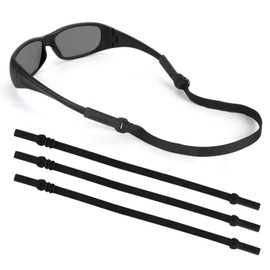 SHINKODA Athletic Eyeglasses Strap for Kids Youth Boys Girls Adjustable Elastic Fabric Retainer Sports Glasses Band Pack of 3