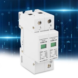 Surge Protection DIN Rail, Surge Protection, Low Voltage Arrester, 1 Piece 220 V 2P 40 Ka Home Surge Protection Low Voltage Arrester