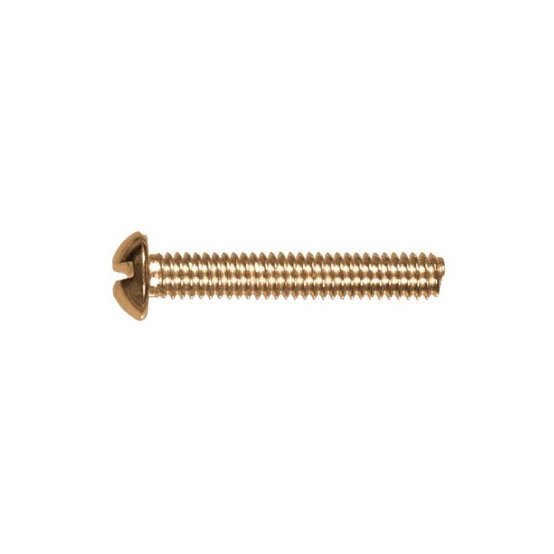 Hillman 2038 Brass Round Head Slotted Machine Screw 10-32 x