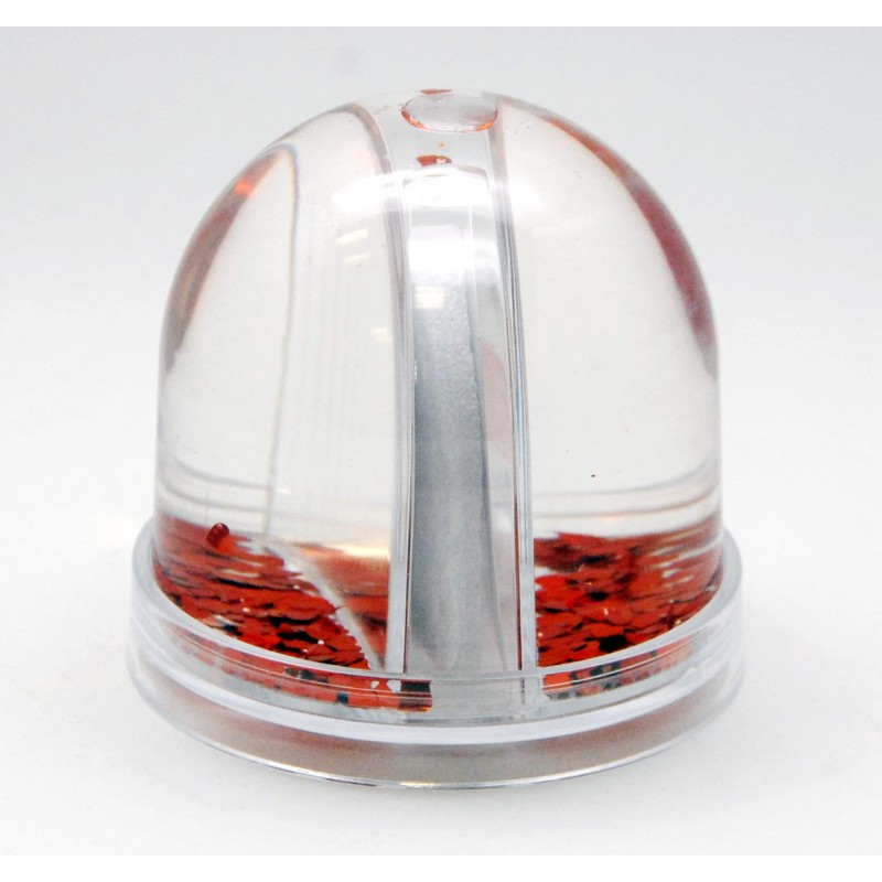 50009 Photo Snow Globe Large with Transparent Base and Hearts