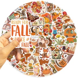 100 Pcs Autumn Stickers for Girls Boys Child AdultsTeens,Cartoon Autumn Stickers for Skateboard,Laptop,Water Bottles,Bicycle,Computer,PVC Waterproof Vinyl for Wall,Graffiti Stickers Pack