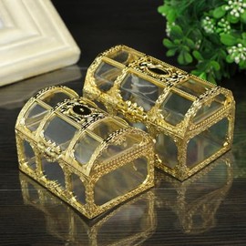 STOBOK 12 Piezas Caja De Regalo De Boda De Plástico Con Diseño De Cofre Del Para Decoración De Fiesta Y Almacenamiento De Golosinas