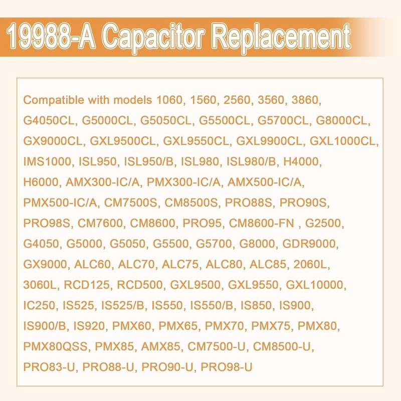 19988A Capacitor Compatible with Genie 1/2hp openers, 70 MFD 220