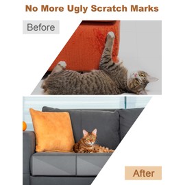 Sheryl&Rain 8pcs Anti Scratch Furniture Protector,Sofa Cat Scratch Protector,Cat Sofa Protector,Cat Furniture Protector,Stop Cats Scratching Furniture Anti Cat Scratch Furniture Protector for Couch
