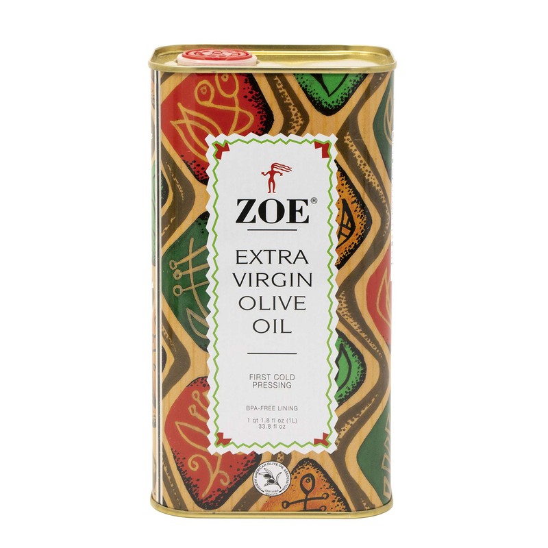 ZOE, Extra Virgin Olive Oil Tin, BPA Free Lining, 1L