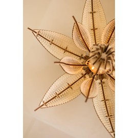 Wood Trick Fiery Bloom Luminous LED 3D Wooden Puzzles for Adults to Build - Interactive Mechanical Movement - Engineering DIY Project Mechanical 3D Puzzle Model Kits for Adults