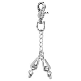 MELOTOUGH Metal Glove Clip Holder for Work Heavy Duty Steel Glove Holders with 2 Alligator Clip for Pants,Tool Belt,Backpack (Nickel)