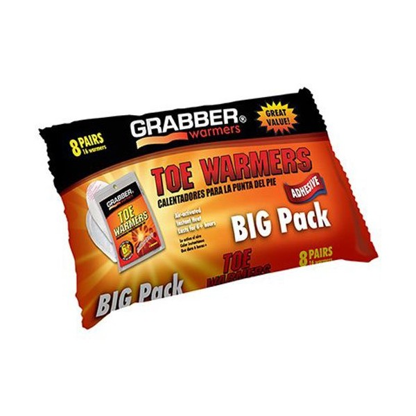 GRABBER WARMERS Toe Warmer Big Pack (8-Pack), 9 x 4.5-Inch