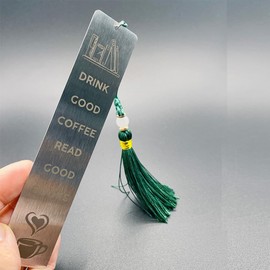 Book Coffee Lover Gifts Bookmark for Women Men Drink Good Coffee Read Good Books Book Marks for Reading Book Lovers Christmas Birthday Gifts for Bookworms Booklovers Gift
