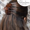 Parcelona French Tubular Large Covered Spring Tortoise Shell Jaw Hair