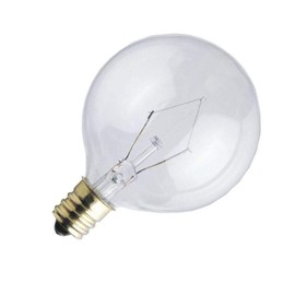 Westinghouse 0382200, 25 Watt, 120 Volt Clear Incand G16.5 Light Bulb, 1500 Hour 175 Lumen