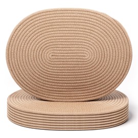 Oval Placemats Set of 8 Woven Farmhouse Kitchen Table Mats