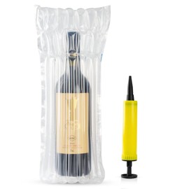 50 PCS Wine Bottle Travel Protector Bags,MYFUTONG Inflatable Air Column Packaging Bubble Bag with Free Inflator Pump, Reusable Bottle Protector Bag for travel,Safe Choice for Wine Transportation.