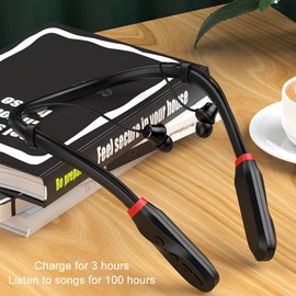 Goshyda Bluetooth Neckband Headphones, IPX5 Waterproof Wireless In Ear Magnetic Sports Earphones, Noise Cancelling Stereo Earbuds for Sports, Workout