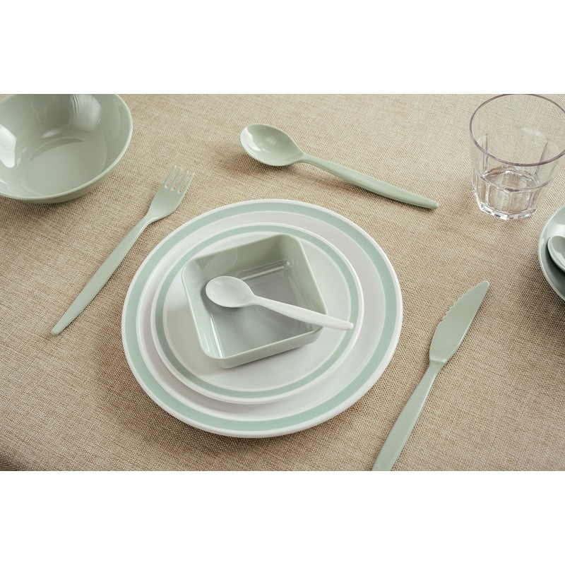 Harfield Polycarbonate Plastic Cutlery Set Yellow 20cm (x4 Sets) Reusable