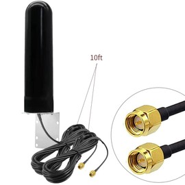 Antena dual SMA 3G/4G LTE de banda ancha de alta ganancia de 10 a 12 dBi para módem de enrutador 4G LTE, pasarela de señal de teléfono celular amplificador celular