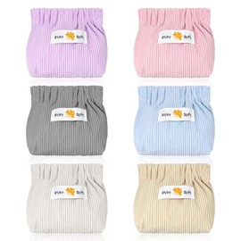 JIEYAO 6Pcs Corduroy Makeup Bags, Elastic Hair Tie Organizer Multicolor Storage Bag Daily Travel Organizer Bag Travel Makeup Pouch Portable Cosmetic Accessories Storage Multipurpose Pouches for Women