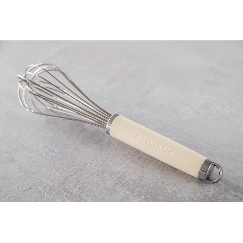 KitchenAid Stainless Steel Manual Foam Whisk - Almond Cream