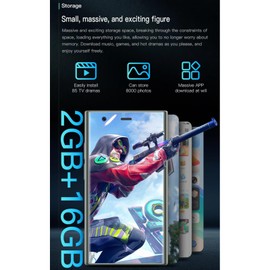 S23 Pro Smartphone 3.0 Inch 3D Glass Ultra Thin WiFi Dual Cameras 3G Card Pocket Phone for 8.1 Best Backup Phone (Purple)