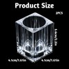 Ezymivs 2PCS Cocktail Pick Holder, Clear Acrylic Toothpick Holder Rhombu
