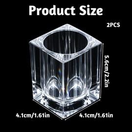 Ezymivs 2PCS Cocktail Pick Holder, Clear Acrylic Toothpick Holder Rhombu Toothpick Dispenser Portable Decorative Tooth Pick Box Fruit Picks Holders for Table Kitchen Home Restaurant Party