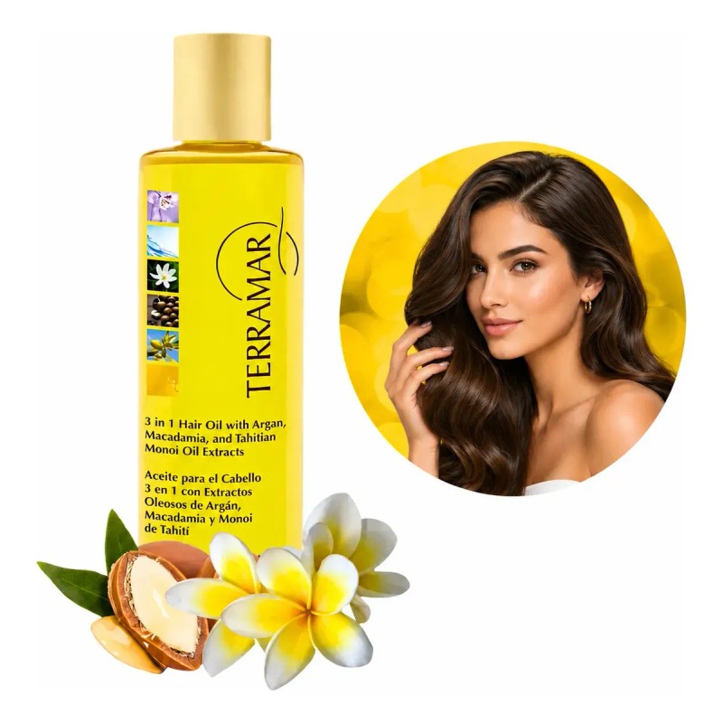 Aceite Para El Cabello 3 En 1 Terramar 120 Ml