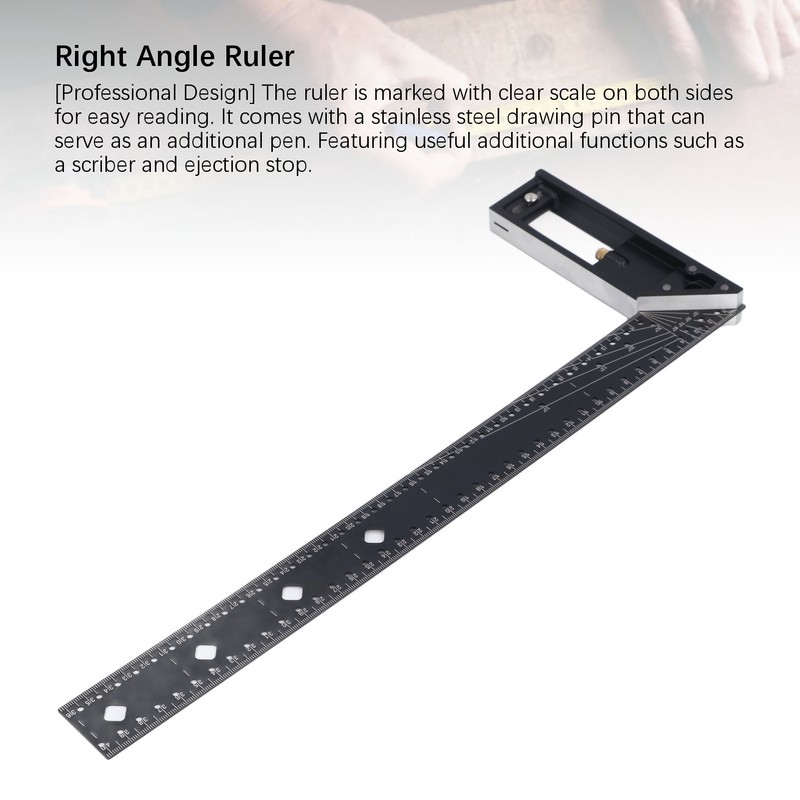 Multi Angle Measuring Ruler 40cm 16in 45 90 Degree Combination