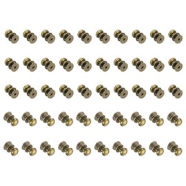 uxcell 50 Pcs Mini Round Knobs, 8mm Small Drawer Pulls, Cabinet Knobs Handles Pulls for Dresser Closet Jewelry Box Gift Cases, Bronze