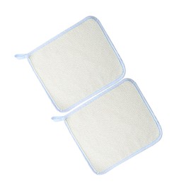 Ipetboom 2pcs Exfoliating Nylon Bath Cloths for Quick Drying Gentle Skin Scrub Soft Double-sided Wash Towels for Home Daily Use for Dead Skin Removal and Smooth Beige